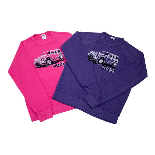 Jeep® Wrangler Line Art - French Terry Crewneck Sweatshirt - Speedlogix