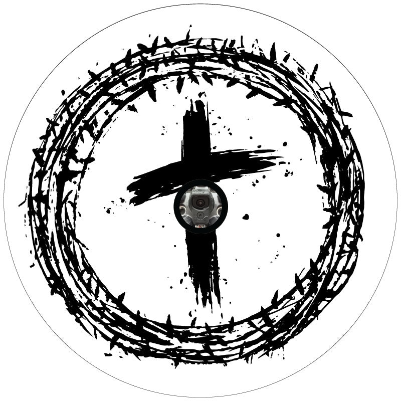 Jesus Crown of Thorns + Christian Bronco Spare Tire Cover - Speedlogix