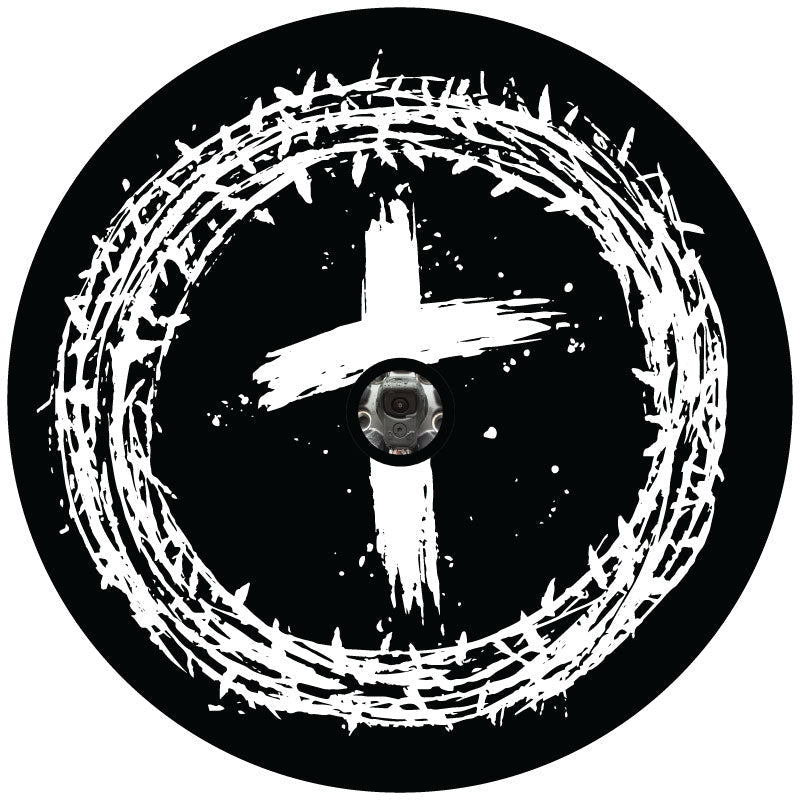 Jesus Crown of Thorns + Christian Bronco Spare Tire Cover - Speedlogix