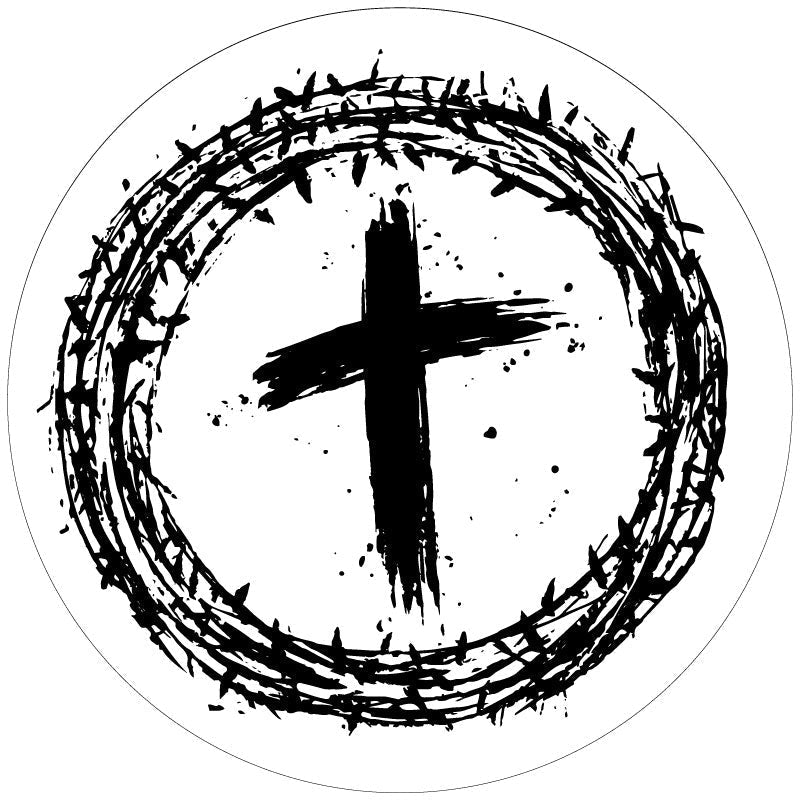 Jesus Crown of Thorns + Christian Bronco Spare Tire Cover - Speedlogix