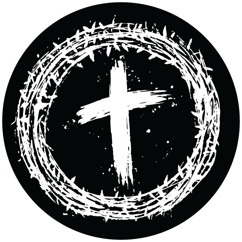 Jesus Crown of Thorns + Christian Bronco Spare Tire Cover - Speedlogix