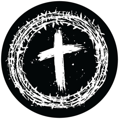 Jesus Crown of Thorns + Christian Bronco Spare Tire Cover - Speedlogix