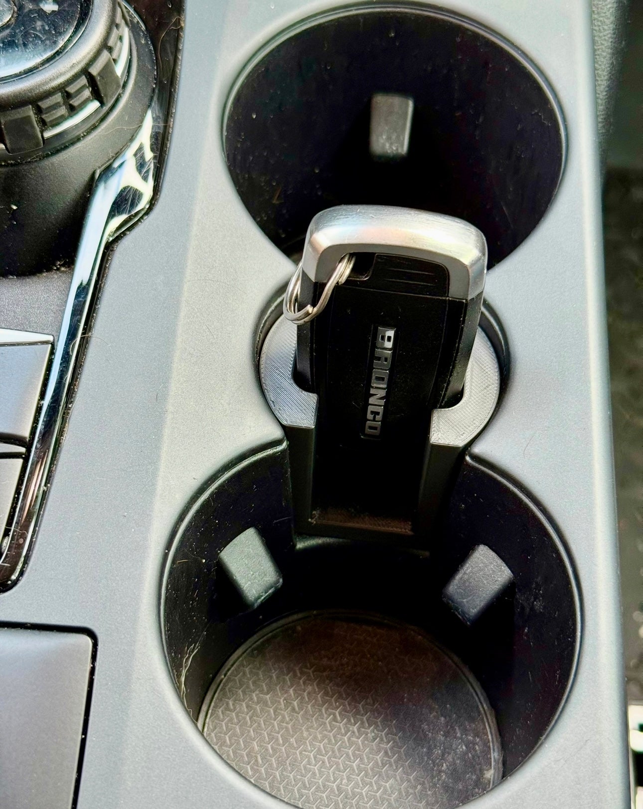 Key Fob Holder Insert for Cup Holder, Fits 2021+ Bronco Sport - Speedlogix