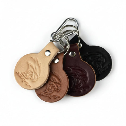 Keychain - Dodge SRT Hellcat round leather - Speedlogix