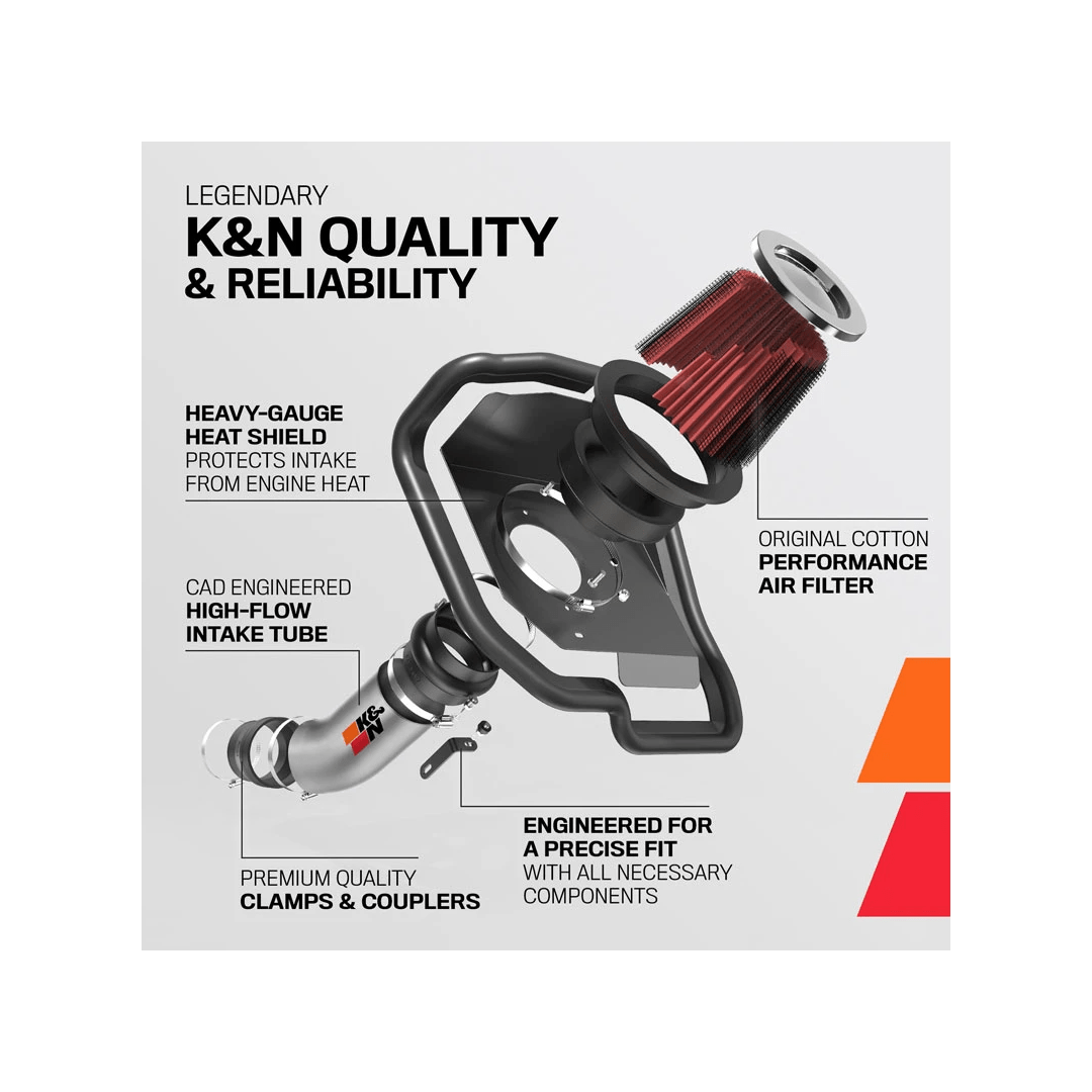 K&N Performance Air Intake System 2024 Mustang 5.0L - Speedlogix