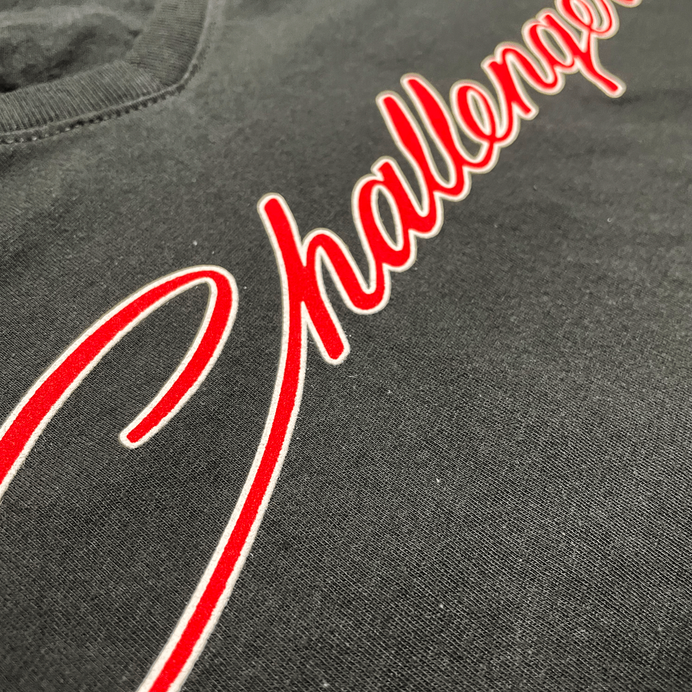 Ladies Dodge Challenger 2 Color Script - Black - Speedlogix