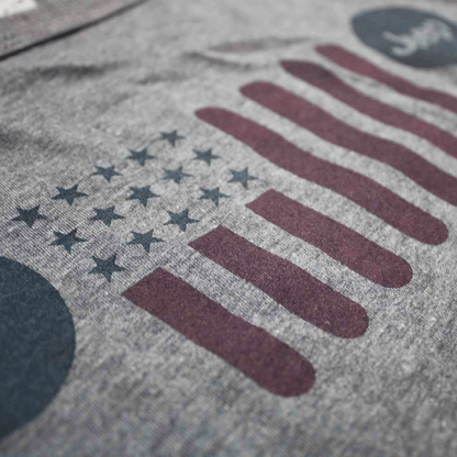 Ladies Jeep® Flag Grille Rocker Tank Top - Grey Triblend - Speedlogix