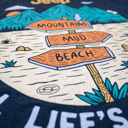 Ladies Jeep® For All Life's Adventures Long Sleeve Tunic T-shirt - Heather Black - Speedlogix