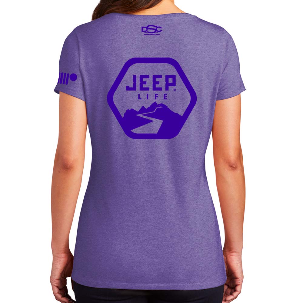 Ladies Jeep® Life Reign Tone Triblend V - neck - Speedlogix