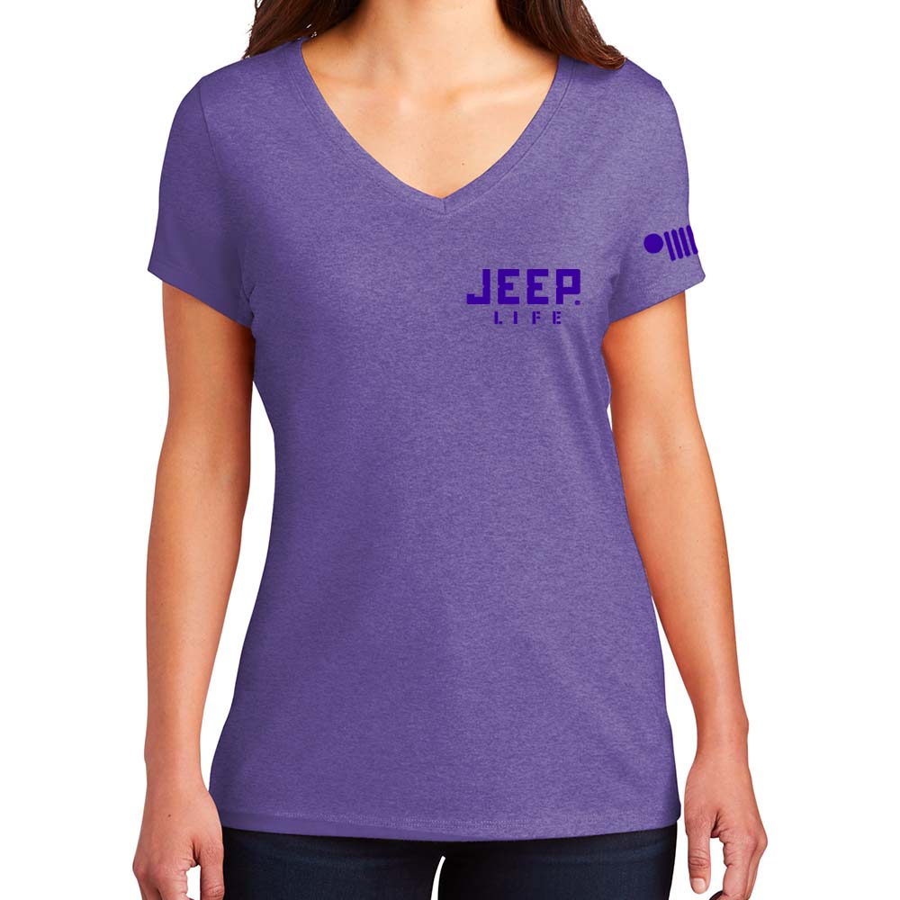 Ladies Jeep® Life Reign Tone Triblend V - neck - Speedlogix