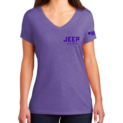 Ladies Jeep® Life Reign Tone Triblend V - neck - Speedlogix