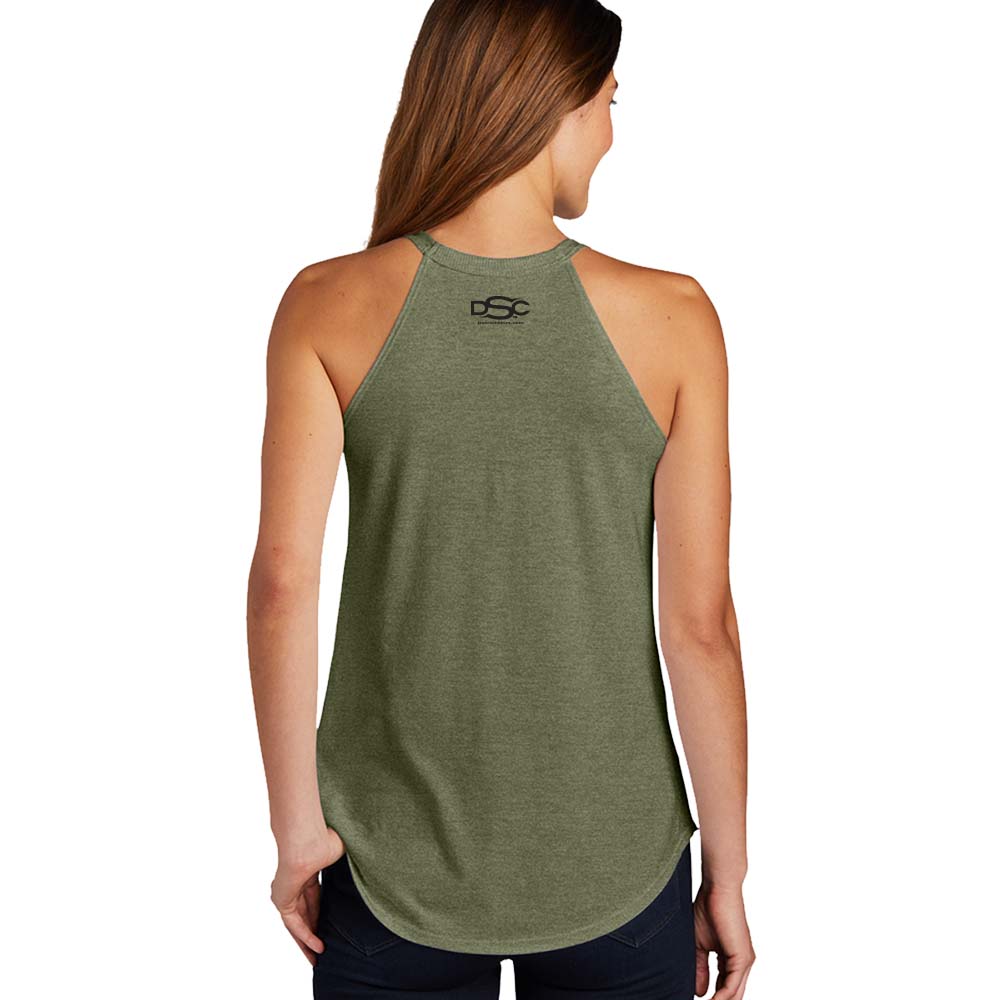 Ladies Jeep® Life Rocker Tank Top - Military Green Triblend - Speedlogix