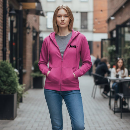 Ladies Jeep® Text Zip Hoodie - Speedlogix