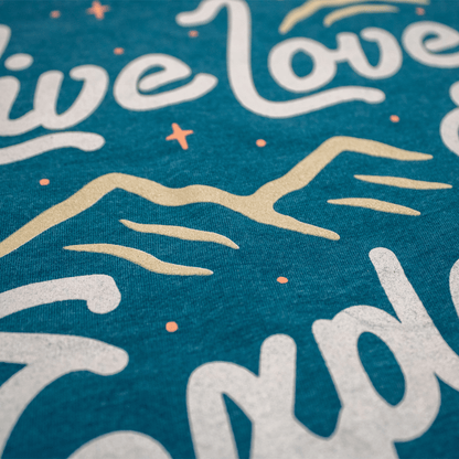 Ladies Jeep® V - neck Live Love Explore - Heather Teal - Speedlogix