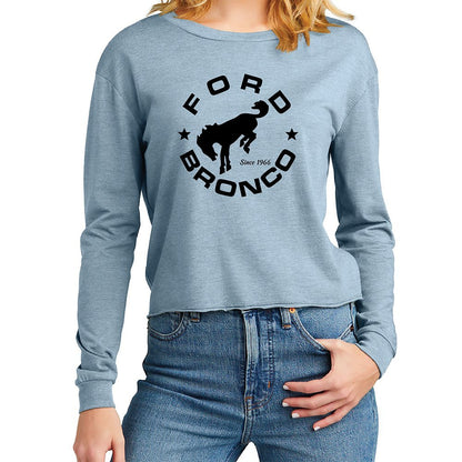 Ladies Midi Ford Bronco Circle Longsleeve - Flint Blue Heather - Speedlogix