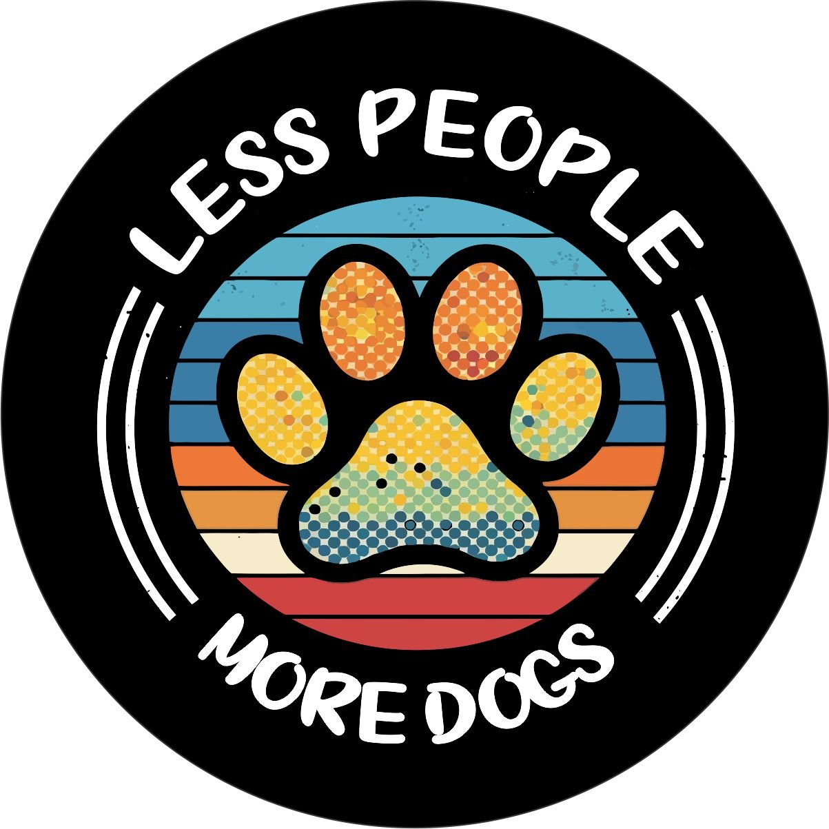 Less People More Dogs Bronco Spare Tire Cover - Speedlogix