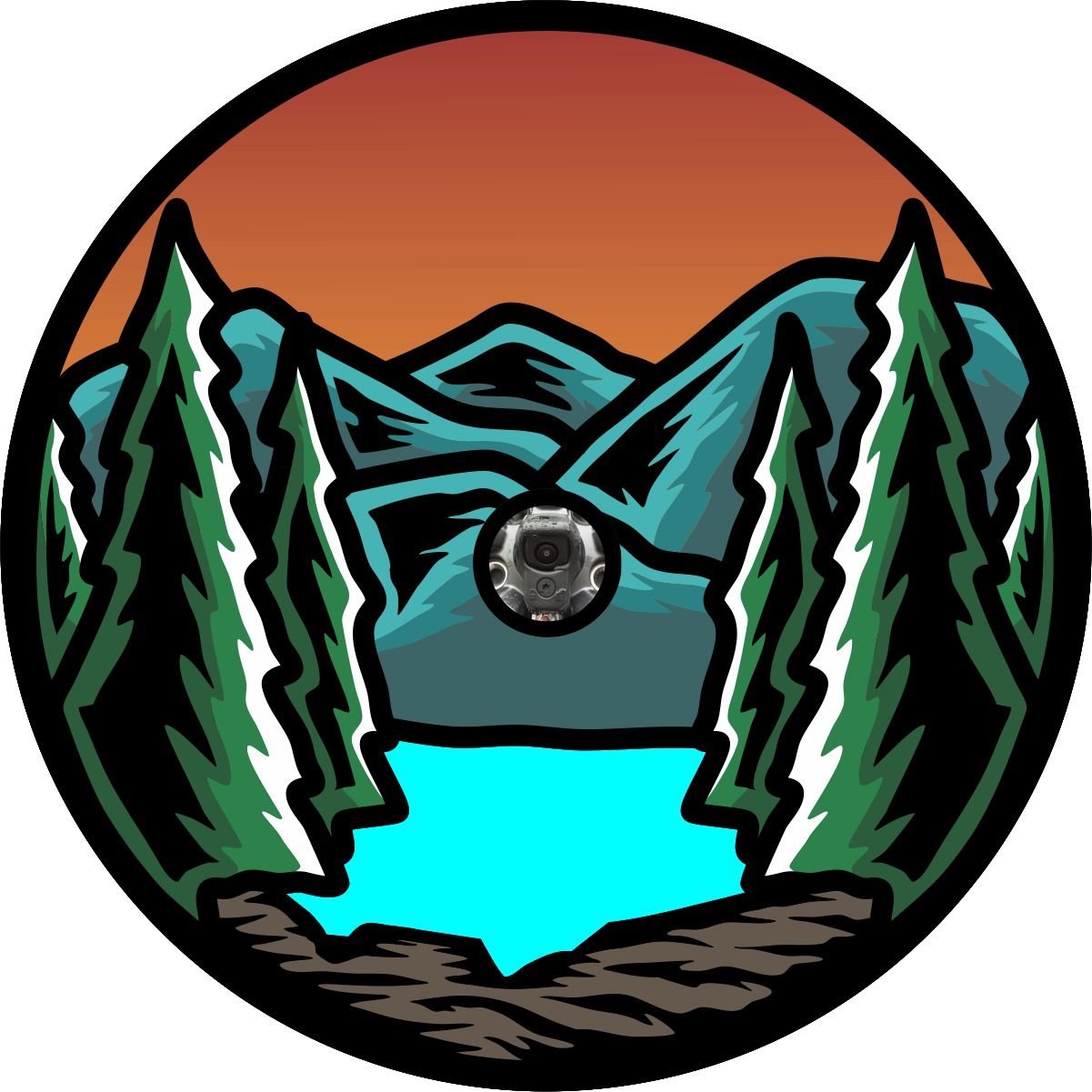 Lost in the Woods at Sunset Mountain Bronco Spare Tire Cover - Speedlogix