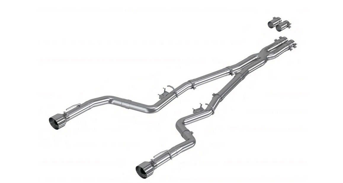 MBRP 3" Armor Lite Street Cat - Back Exhaust, Stainless Tips 2015 - 2023 Charger 5.7L/6.2L/392/6.4L - Speedlogix