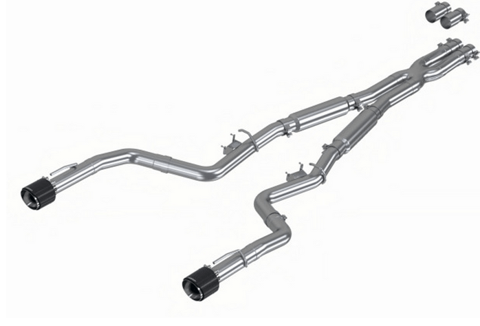MBRP 3" Armor Pro Street Cat - Back Exhaust, Carbon Tips 2015 - 2023 Charger 5.7L/6.2L/392/6.4L - Speedlogix