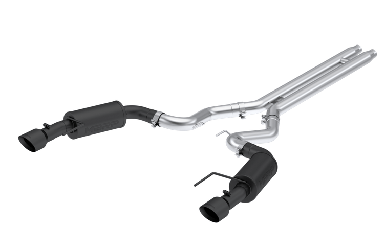 MBRP Armor BLK Street Cat - Back Exhaust, Black Tips 2024 Mustang 5.0L - Speedlogix