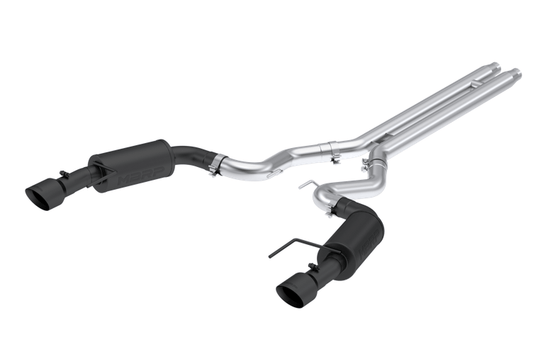 MBRP Armor BLK Street Cat - Back Exhaust, Black Tips 2024 Mustang 5.0L - Speedlogix