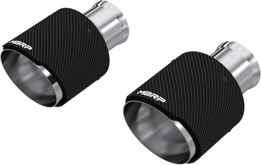 MBRP Carbon Fiber Round Exhaust Tips 2018 - 2024 Charger/Durango 5.7L/392/6.4L/6.2L - Speedlogix