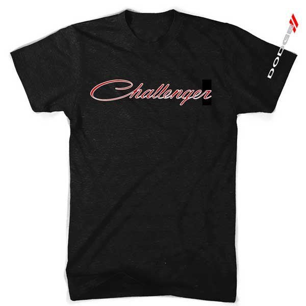 Mens Dodge Challenger 2 Color Script T-shirt - Black - Speedlogix