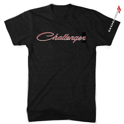 Mens Dodge Challenger 2 Color Script T-shirt - Black - Speedlogix