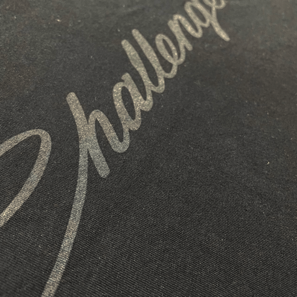 Mens Dodge Challenger Script Blackout T-shirt - Speedlogix