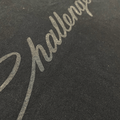 Mens Dodge Challenger Script Blackout T-shirt - Speedlogix