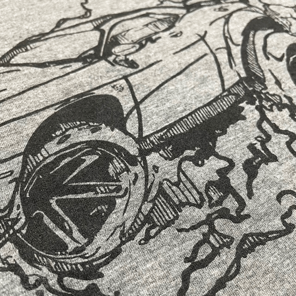 Mens - Dodge Demon 170 Illustrated T-shirt - Triblend Grey - Speedlogix