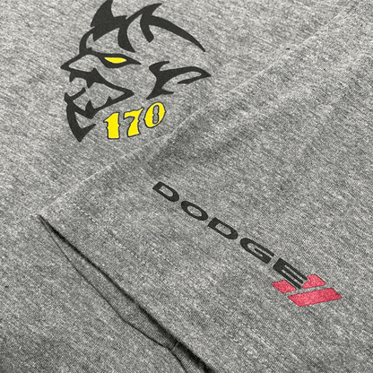 Mens - Dodge Demon 170 Illustrated T-shirt - Triblend Grey - Speedlogix