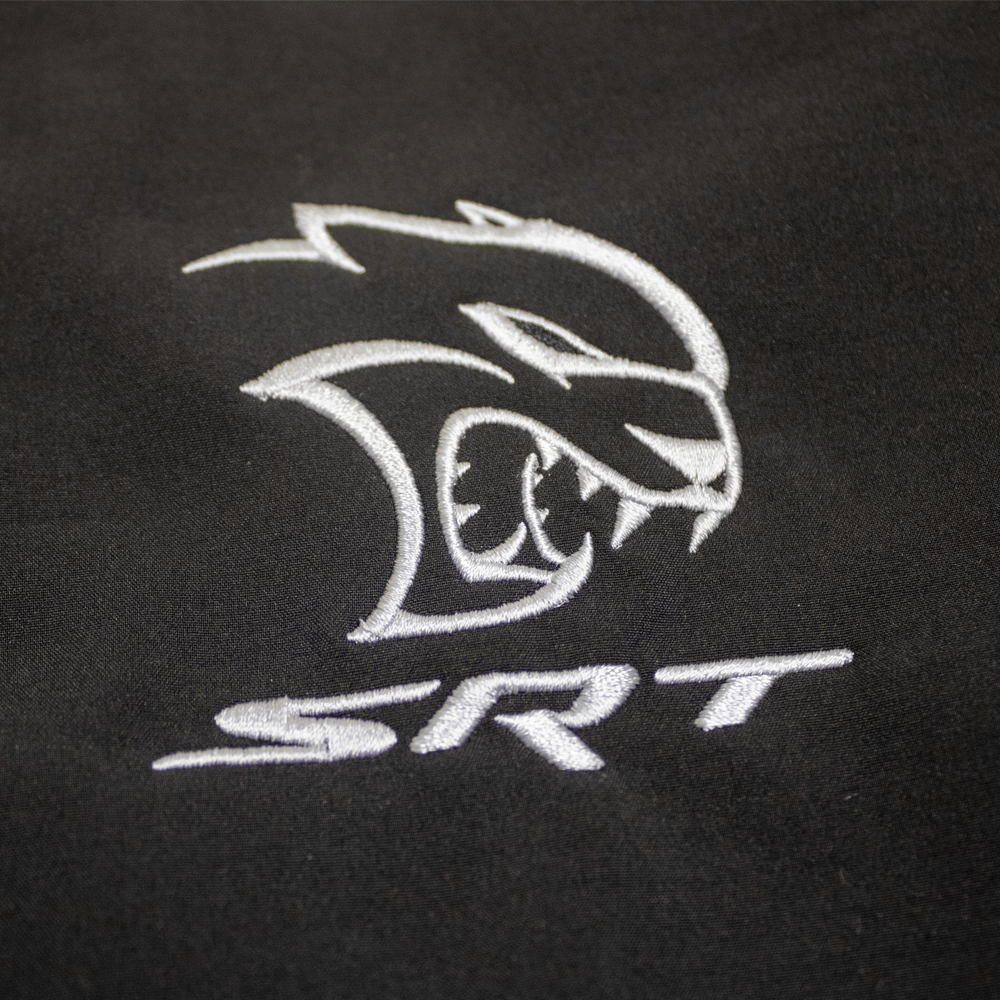 Mens Dodge® Hellcat Hooded Softshell Jacket - Black - Speedlogix