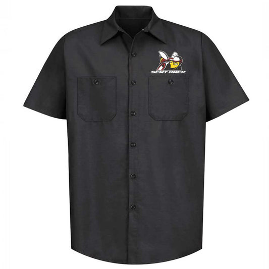 Mens Dodge Scat Pack Mechanic Shirt - Black - Speedlogix