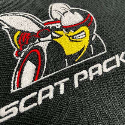 Mens Dodge Scat Pack Polo Shirt - Black - Speedlogix
