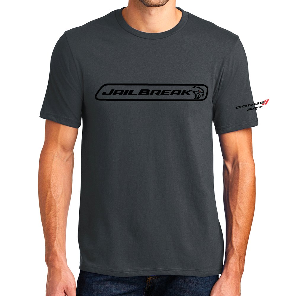 Mens Dodge SRT Hellcat JAILBREAK T-shirt - Charcoal - FINAL SALE - Speedlogix