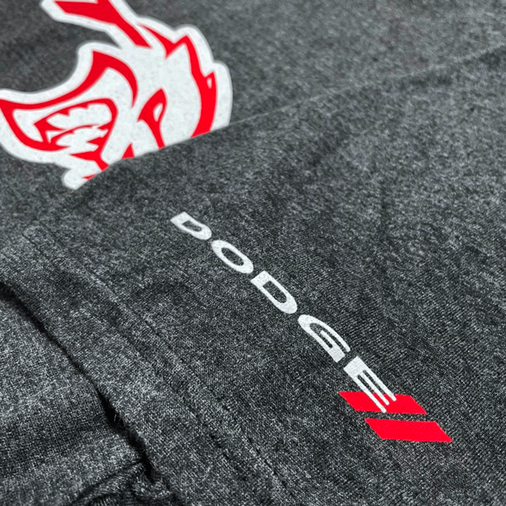 Mens Dodge SRT Hellcat T-shirt (Heather Black) - Speedlogix
