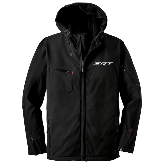 Mens Dodge® SRT Hooded Softshell Jacket - Black - Speedlogix
