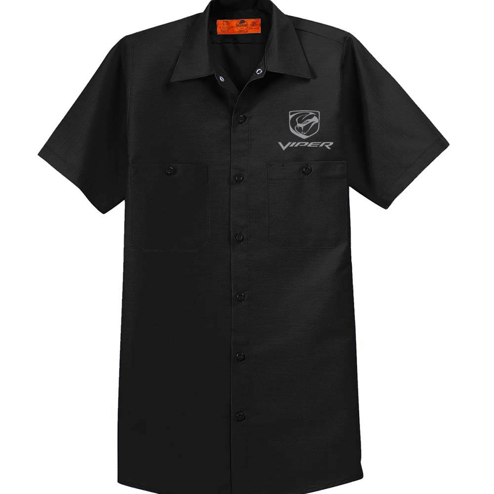 Mens Dodge SRT Viper Stryker Mechanic Shirt - Black - Speedlogix