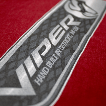 Mens Dodge Viper Dash Plaque T-shirt (Heather Red) - Final Sale - Speedlogix