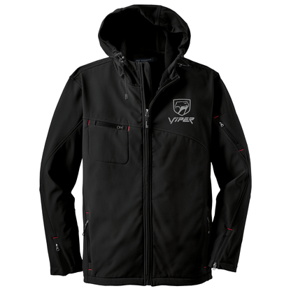 Mens Dodge® Viper Sneaky Pete Hooded Softshell Jacket - Black - Speedlogix