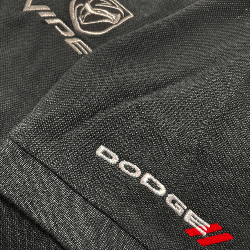 Mens Dodge Viper Stryker Polo Shirt - Black - Speedlogix