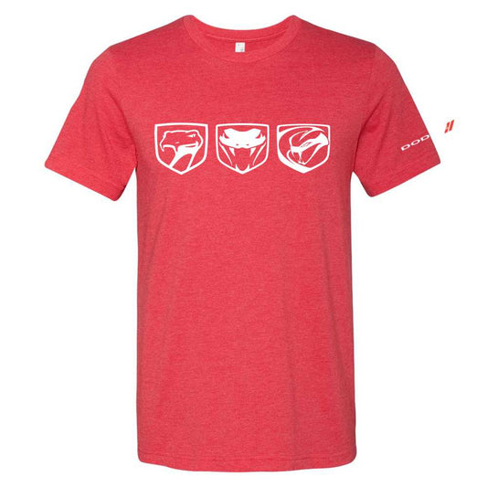 Mens Dodge Viper Tri - Logo T-shirt (Heather Red) - Speedlogix