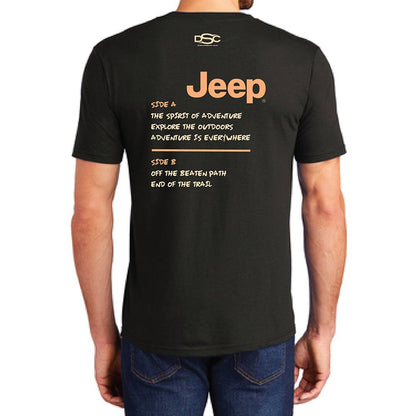 Mens Jeep® Adventure Mixtape T-Shirt - Black - Speedlogix