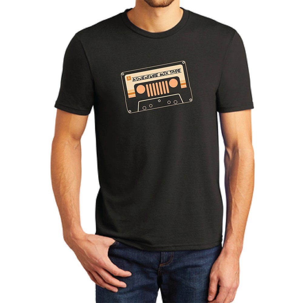 Mens Jeep® Adventure Mixtape T-Shirt - Black - Speedlogix