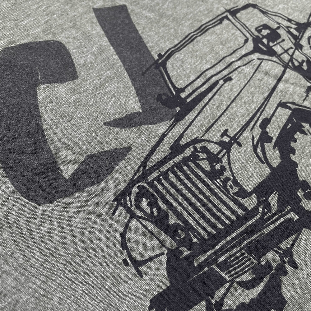 Mens Jeep® CJ - LDD Series - Triblend Military Green T-Shirt - Speedlogix