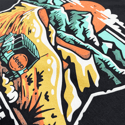 Mens Jeep® Dunes T-Shirt - Black - Speedlogix