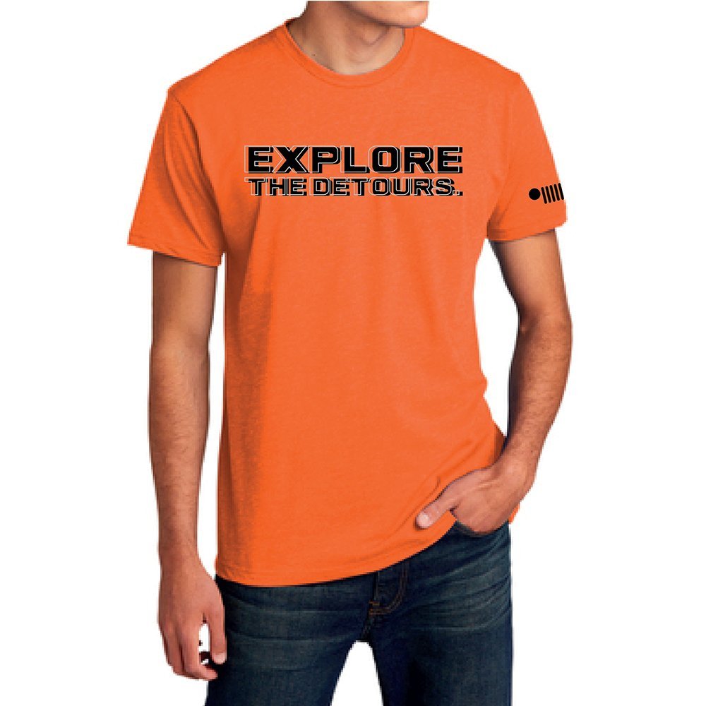 Mens Jeep® Explore the Detours T-Shirt - Orange - Speedlogix