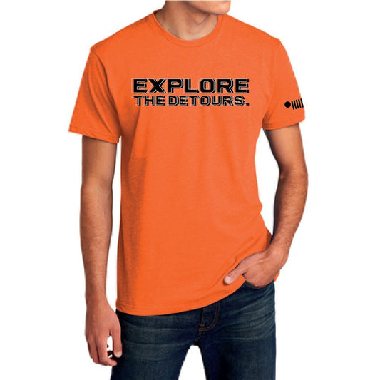 Mens Jeep® Explore the Detours T-Shirt - Orange - Speedlogix
