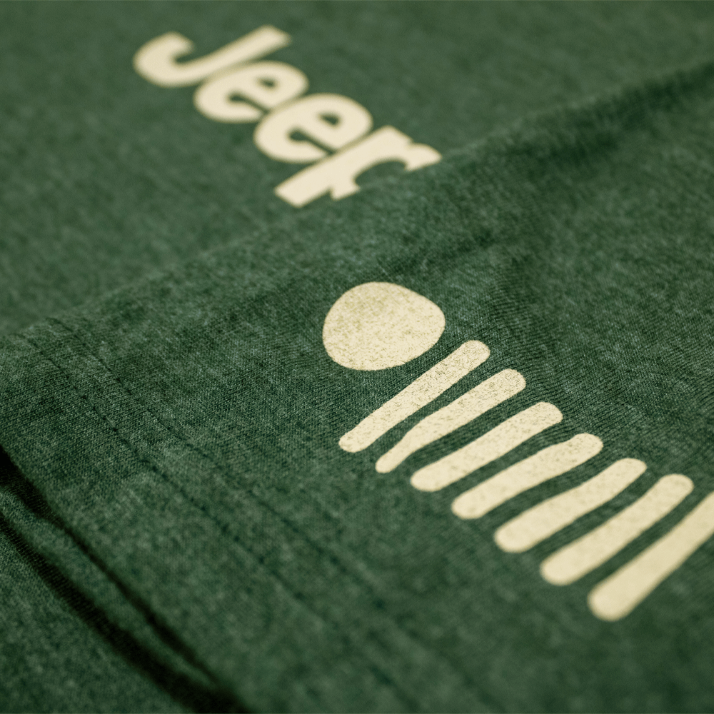 Mens Jeep® For All Life's Adventures T-Shirt - Heather Forest Green - Speedlogix